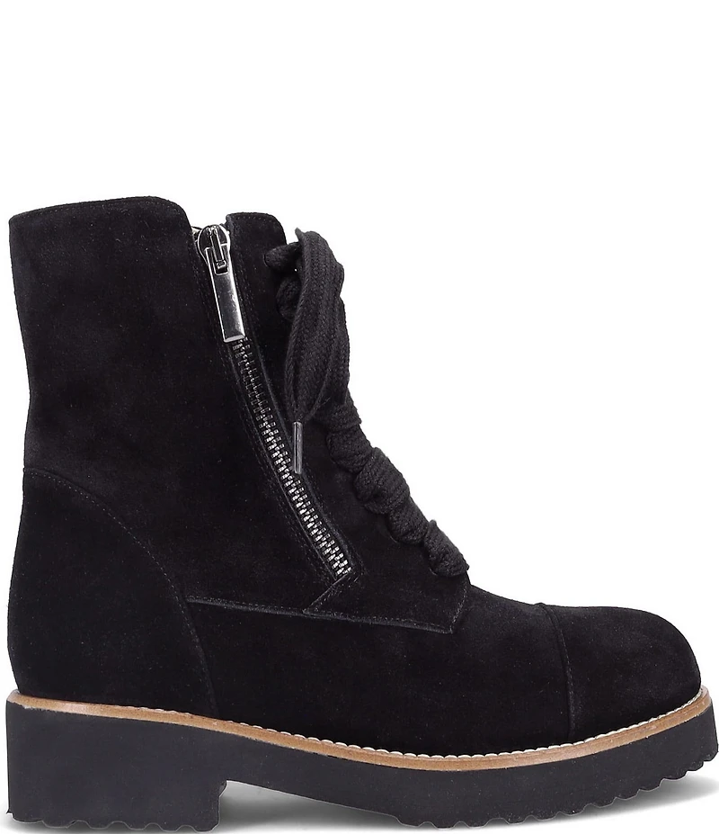 Ron White Tara Suede Lace Up Zip Booties