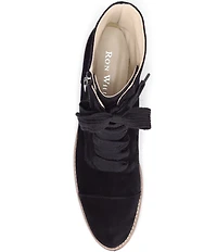 Ron White Tara Suede Lace Up Zip Booties