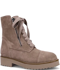 Ron White Tara Suede Lace Up Zip Booties