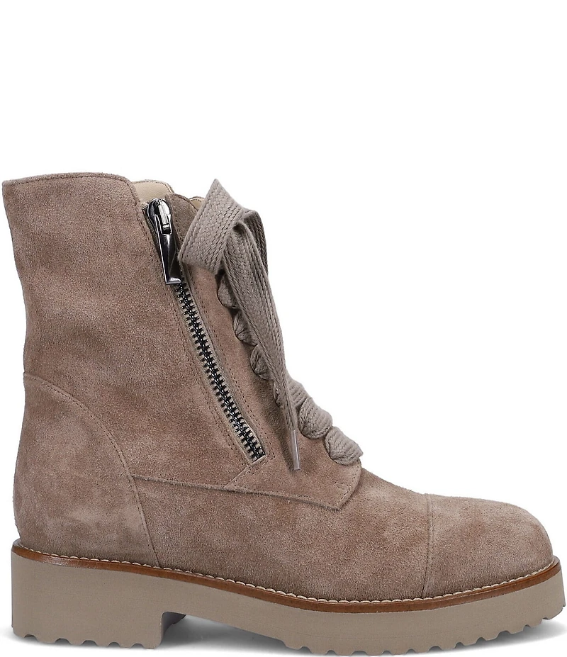 Ron White Tara Suede Lace Up Zip Booties