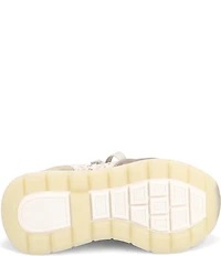 Ron White Zara Sequined Velvet Metallic Leather Footbed Sneakers