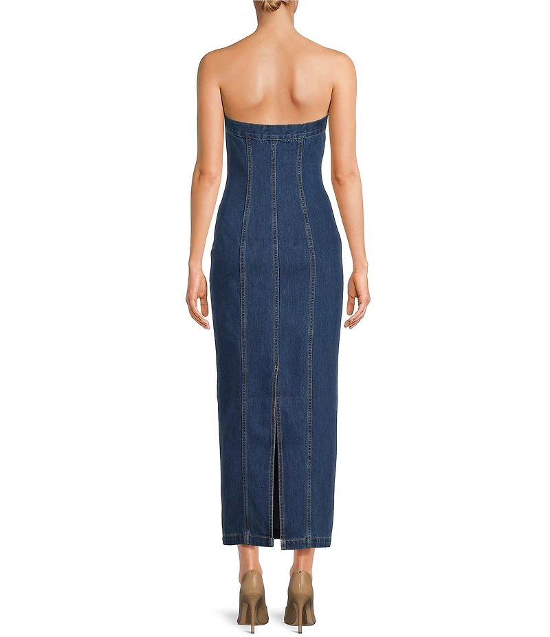 RONNY KOBO Leopol Crepe Asymmetrical Halter Neck Strapless Sheath Dress