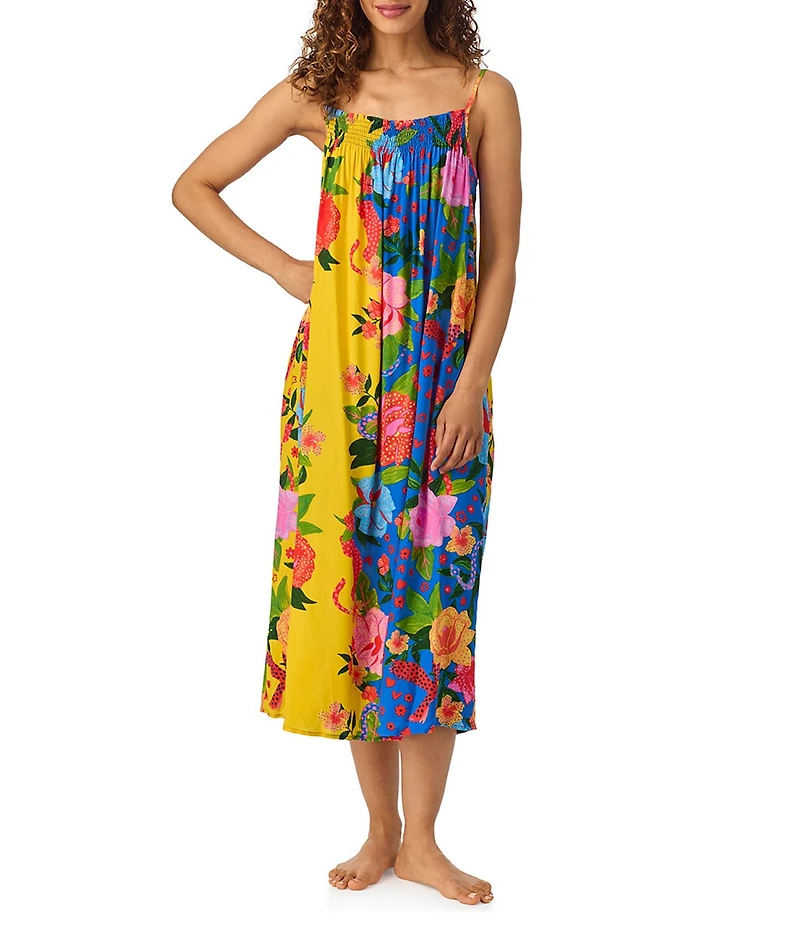 Room Service Multi Floral Print Sleeveless Round Neck Woven Chemise