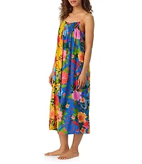 Room Service Multi Floral Print Sleeveless Round Neck Woven Chemise