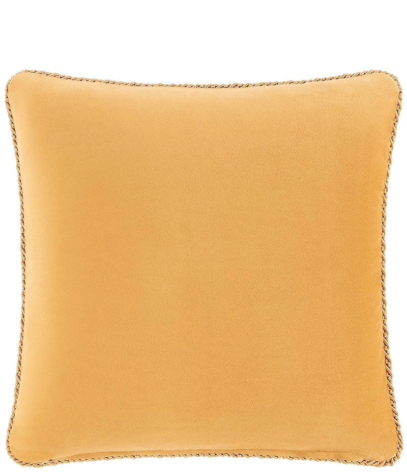 Rose Tree Baroda Twist Cord Trim Woven Reversible Square Pillow