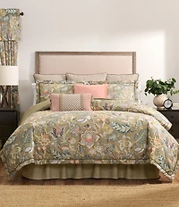 Rose Tree Belle Jacobean Floral Print Comforter Set