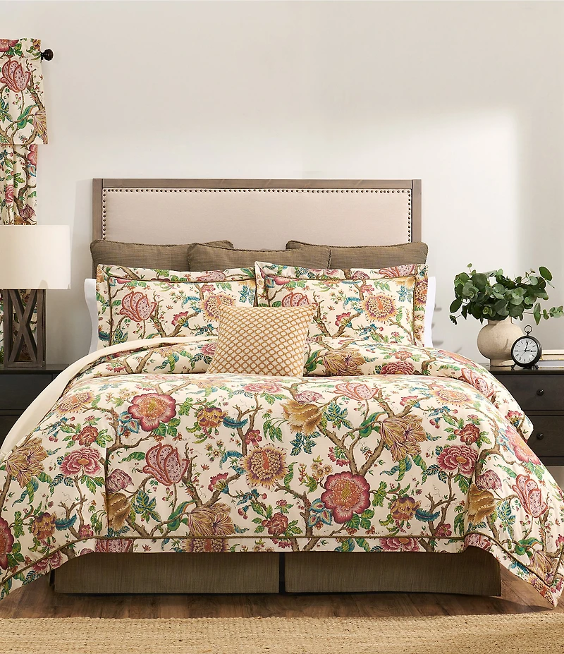 Rose Tree Bronte Jacobean Floral Print Comforter Set