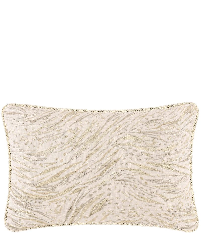 Rose Tree Cara Twist Cord Trim Embroidered Boudoir Pillow