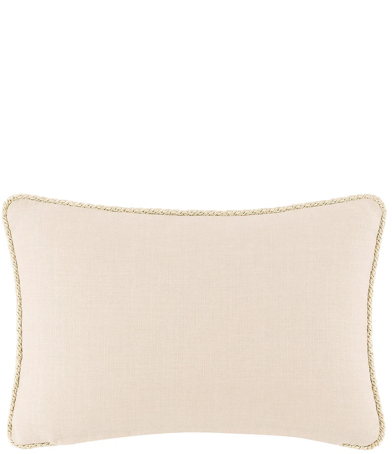 Rose Tree Cara Twist Cord Trim Embroidered Boudoir Pillow