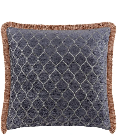 Rose Tree Harlow Waffle Texture Fringe Trim Euro Sham