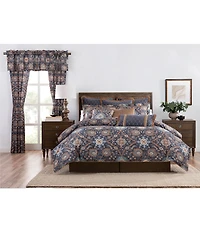 Rose Tree Harlow Distressed Floral Medallion Window Treatments