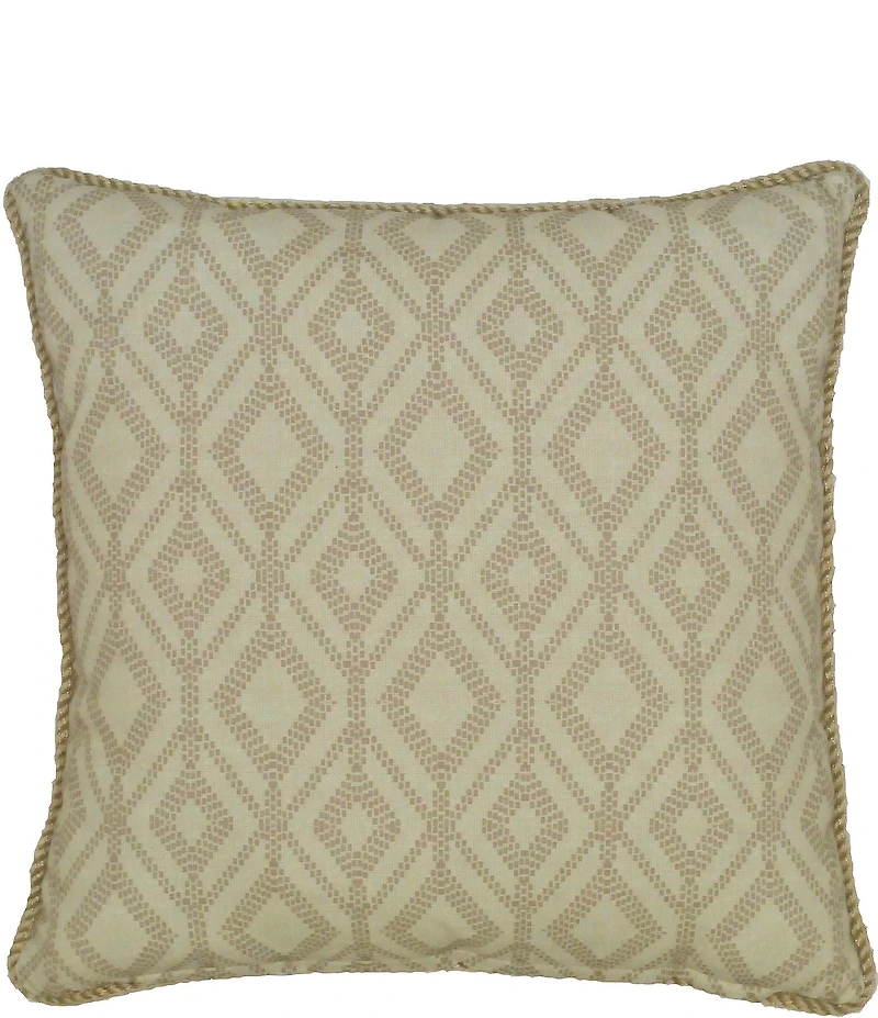 Rose Tree Harrogate Damask & Geometric Reversible Square Pillow