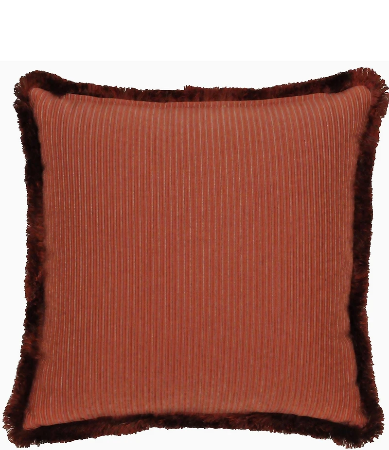 Rose Tree Harrogate Fringed Geometric Diamond Reversible Square Pillow