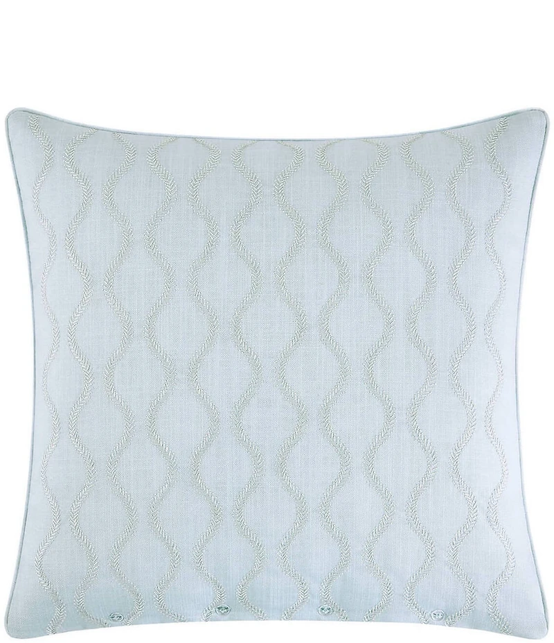Rose Tree Josephine Embroidered Waves Euro Sham