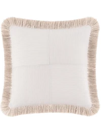 Rose Tree Komodo Fringed Trim Reversible Decorative Square Pillow