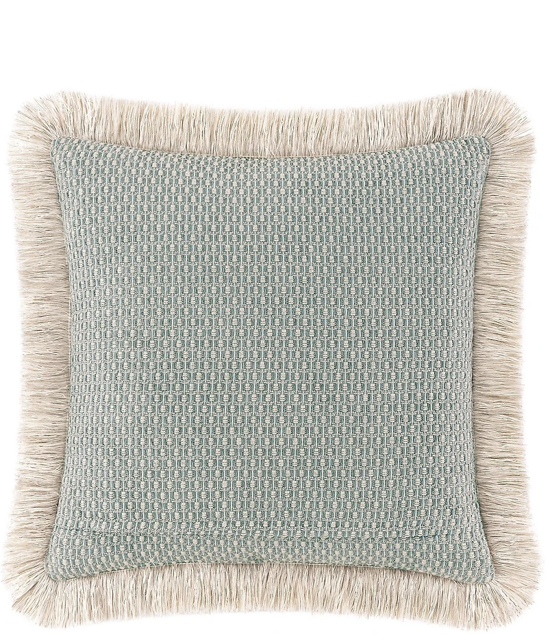Rose Tree Komodo Fringed Trim Reversible Decorative Square Pillow