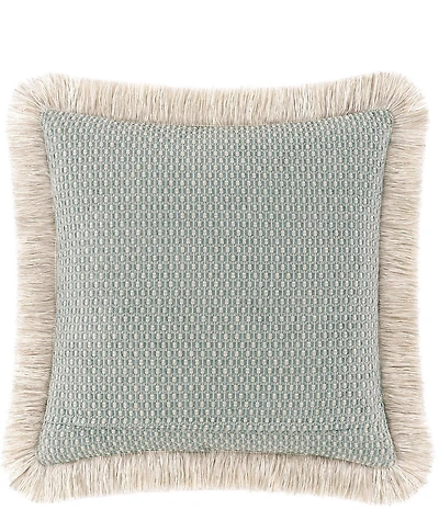 Rose Tree Komodo Fringed Trim Reversible Decorative Square Pillow