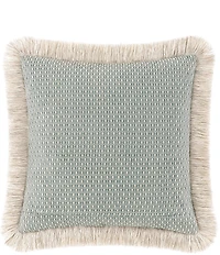 Rose Tree Komodo Fringed Trim Reversible Decorative Square Pillow