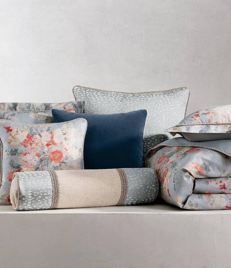 Rose Tree Penelope Floral Bouquet Print Square Pillow