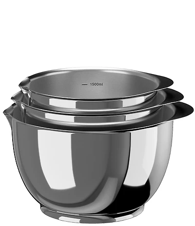 Rosti Margrethe Collection Stainless Steel Bowls, Set of 3