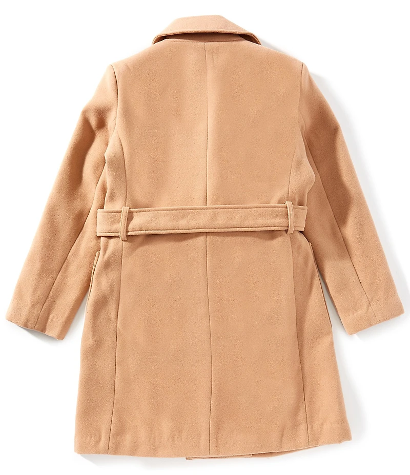 Rothschild Big Girls Notch Collar Belt Wool Coat