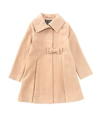 Rothschild Little Girls Long Sleeve Bow-Accented Coat