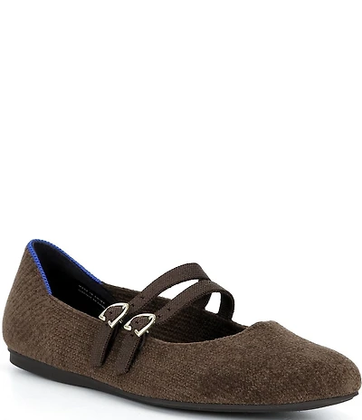 Rothy's The Revelvet Double Buckle Mary Jane Flats