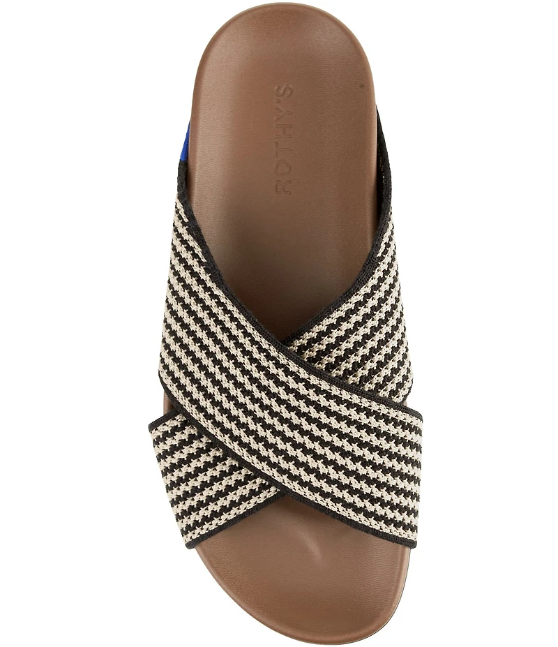 Rothy's The Weekend Knit Cross Strap Slide Sandals