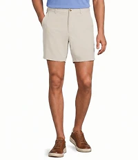 Roundtree & York Performance Flat Front Partial E-Waist 7#double; Shorts