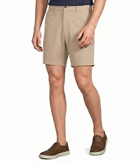 Roundtree & York Performance Flat Front Partial E-Waist 7#double; Shorts