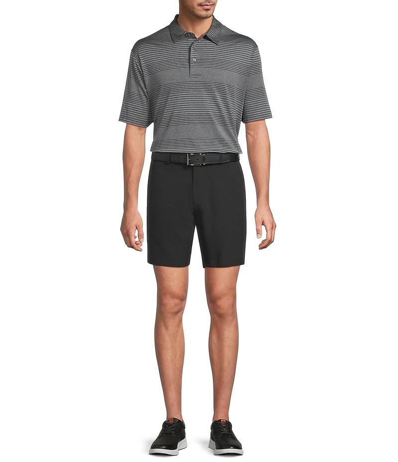 Roundtree & York Performance Flat Front Partial E-Waist 7#double; Shorts