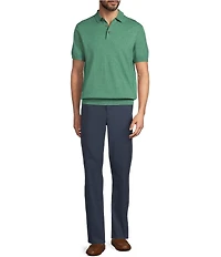 Roundtree & York Short Sleeve Jersey Solid Sweater Knit Polo