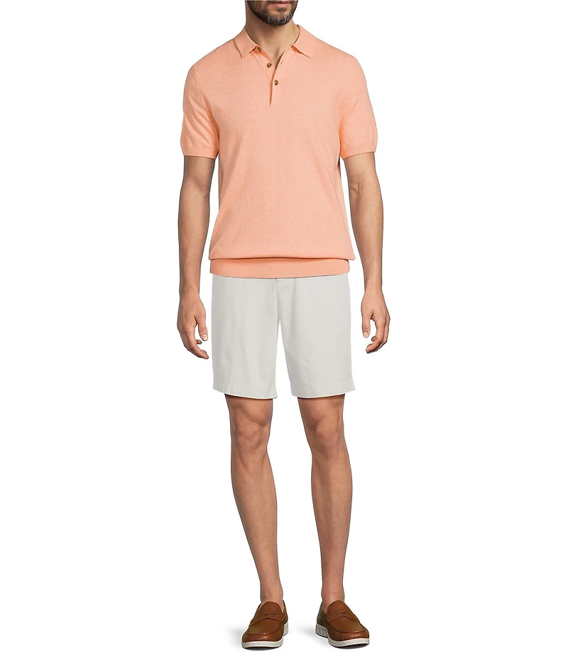 Roundtree & York Short Sleeve Jersey Solid Sweater Knit Polo