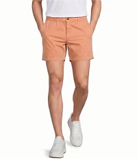 Roundtree & Yorke 6#double; Inseam Flat Front Garment Dyed Elastic Shorts