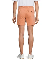 Roundtree & Yorke 6#double; Inseam Flat Front Garment Dyed Elastic Shorts