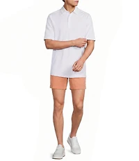 Roundtree & Yorke 6#double; Inseam Flat Front Garment Dyed Elastic Shorts