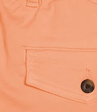 Roundtree & Yorke 6#double; Inseam Flat Front Garment Dyed Elastic Shorts