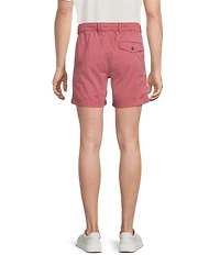 Roundtree & Yorke 6#double; Inseam Flat Front Garment Dyed Elastic Shorts