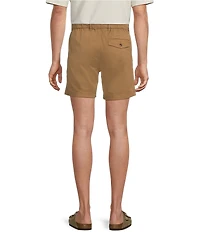 Roundtree & Yorke 6#double; Inseam Flat Front Garment Dyed Elastic Shorts