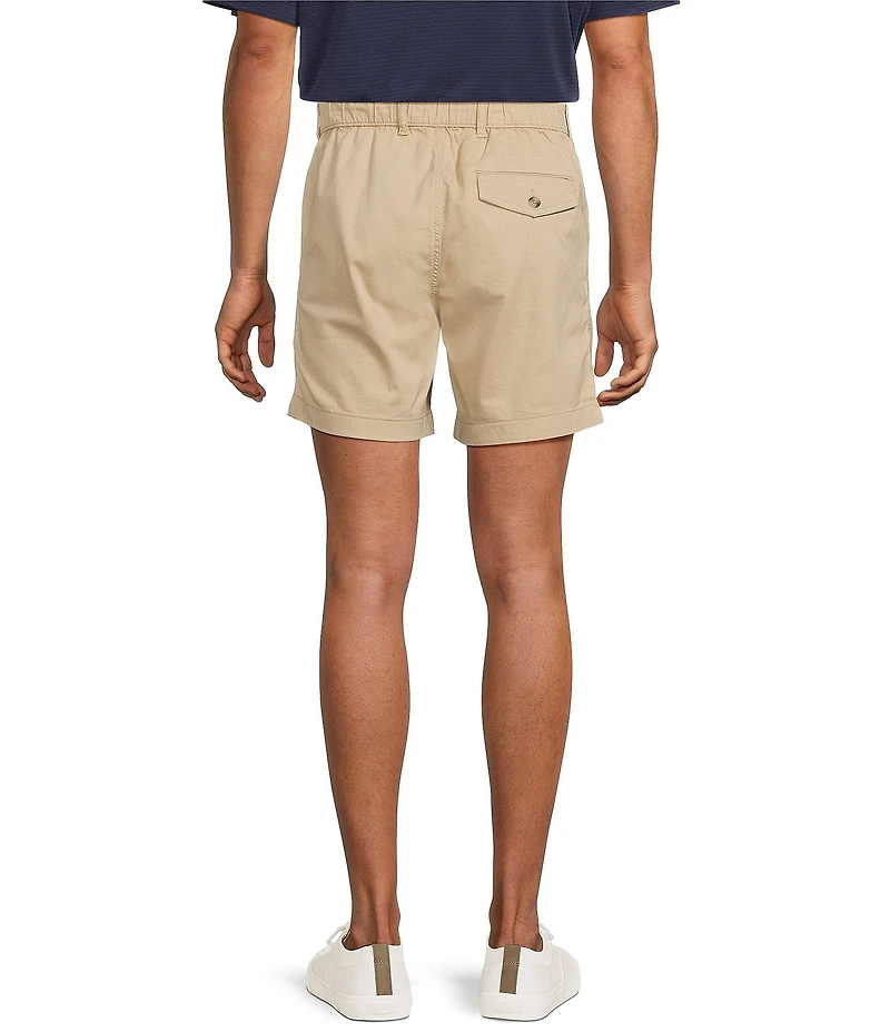 Roundtree & Yorke 6#double; Inseam Flat Front Garment Dyed Elastic Shorts