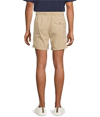 Roundtree & Yorke 6#double; Inseam Flat Front Garment Dyed Elastic Shorts