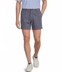 Roundtree & Yorke 6#double; Inseam Flat Front Garment Dyed Elastic Shorts