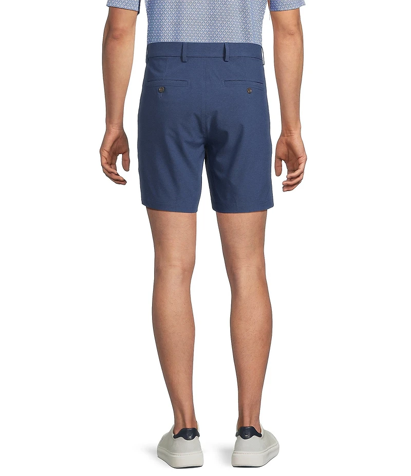 Roundtree & Yorke 7#double; Flat Front Heather Performance Shorts