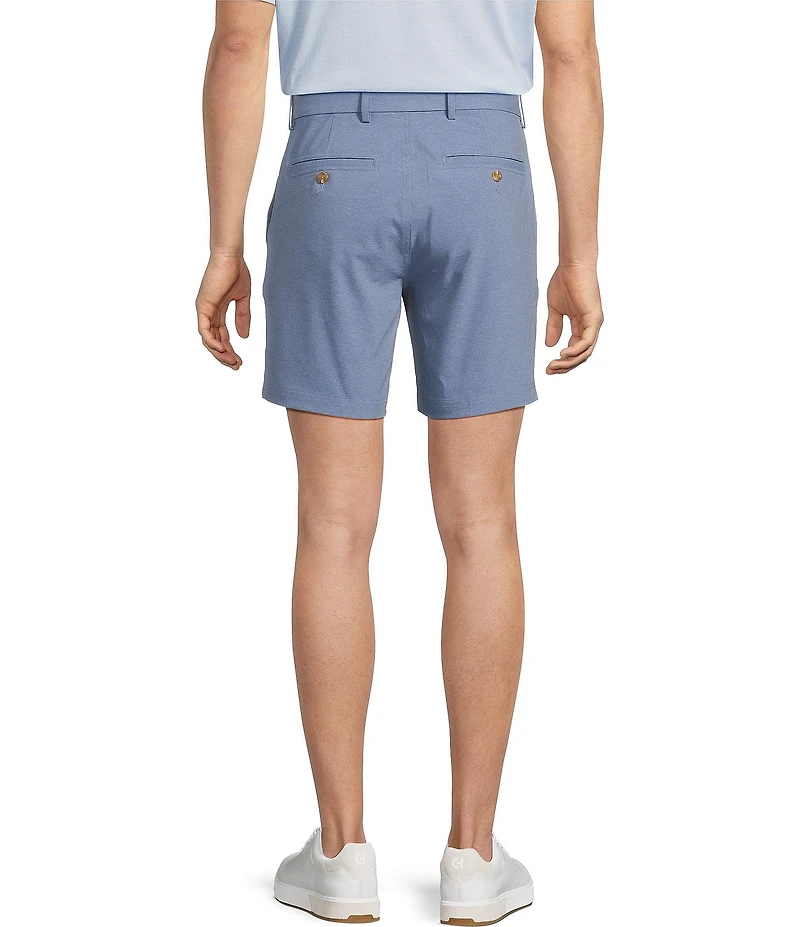 Roundtree & Yorke 7#double; Flat Front Heather Performance Shorts