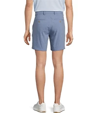 Roundtree & Yorke 7#double; Flat Front Heather Performance Shorts