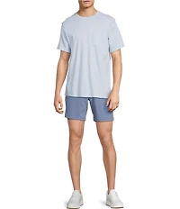 Roundtree & Yorke 7#double; Flat Front Heather Performance Shorts