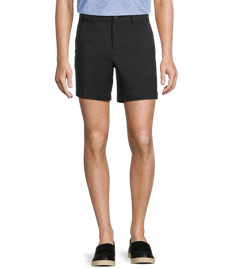 Roundtree & Yorke The Fairway 7#double; Flat Front Performance Shorts