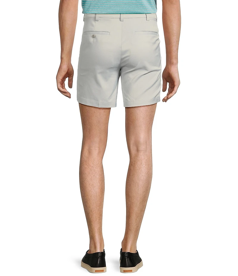 Roundtree & Yorke The Fairway 7#double; Flat Front Performance Shorts