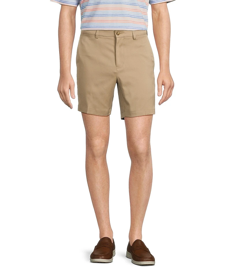 Roundtree & Yorke The Fairway 7#double; Flat Front Performance Shorts