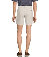 Roundtree & Yorke 7#double; Flat Front Performance Solid Texture Shorts